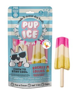 Мороженое для собак Pup Ice Rocket Lollies Strawberry Banana M 2 шт. PUP ICE