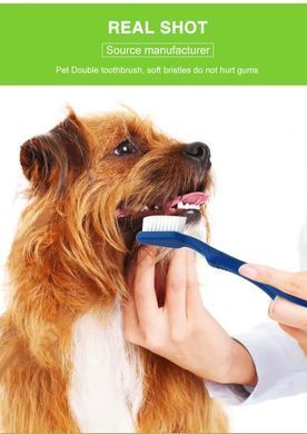 Двухсторонняя зубная щетка для собак и котов Derby Pet Double Toothbrush, 1шт. Derby