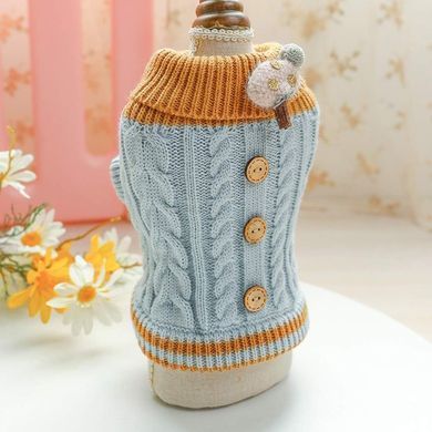 Вязаный свитер Derby Classic Dog Winter Sweater Blue для собак, кошек, щенков Derby