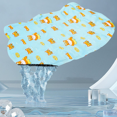 Охлаждающий коврик для собак GEL Pet Cooling Mat Blue-Head Shape