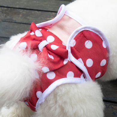 Багаторазовий підгузок для сук Derby Red polka dots Derby