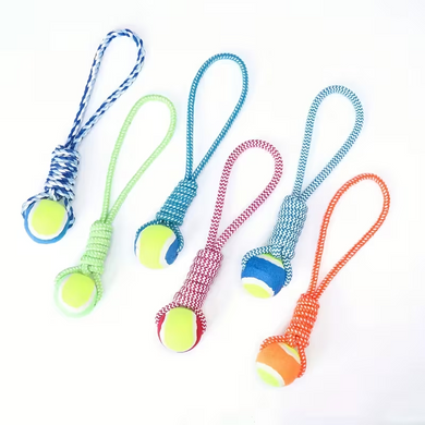 Інтерактивна іграшка для собак Derby Dog Rope Toy with Tennis Derby