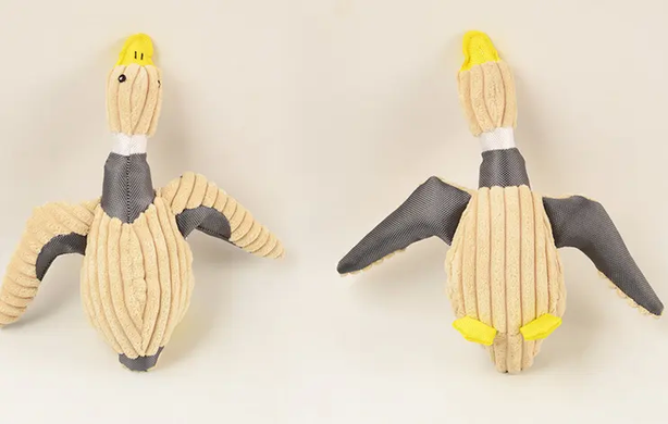 Міцна льняна жувальна іграшка у формі качки для собак Derby
