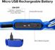 Світлодіодний ошийник для собак Ezier USB Rechargeable Glow in The Dark Dog Collar, Синій, Medium