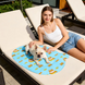 Охлаждающий коврик для собак GEL Pet Cooling Mat Blue-Head Shape, 30х30 см