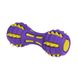 Іграшка для собак BronzeDog Jumble Звукова гантель 17,5 см фіолетово-жовта