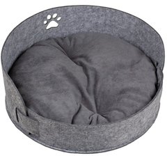 Лежак з подушкою Red Point Circle для собак та котів повсть сірий Red Point