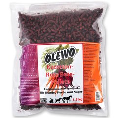 Натуральна кормова добавка Olewo Буряково-морквяні пелети для собак, гризунів і коней Olewo