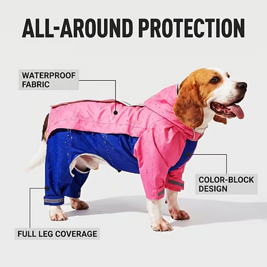 Комбінезон-дощовик для собак Premium Dog Rain, Blue
