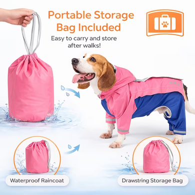 Комбінезон-дощовик для собак Premium Dog Rain, Blue