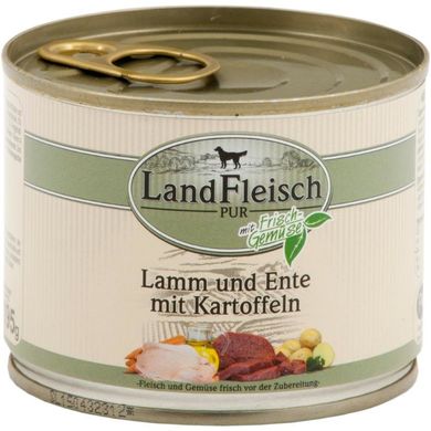 LandFleisch консерви для собак з м'ясом ягняти, качки і картоплею LandFleisch