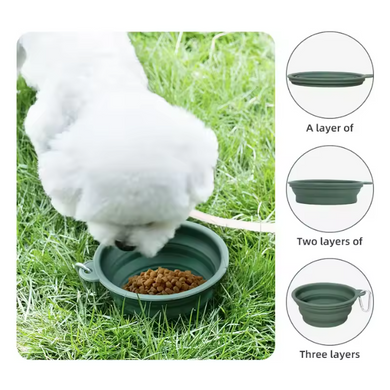 Силиконовая складная дорожная миска Derby Collapsible silicone pet bowl Derby