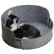 Лежак з подушкою Red Point Circle для собак та котів повсть сірий, d - 50 см