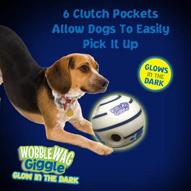 Интерактивная святящаяся игрушка-мяч для собак Wobble Wag Giggle Ball Wobble Wag Giggle