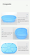 Пластиковая лежанка для собак и котов с матрасом, голубая, 57х36х14 см