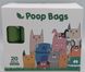 Биопакеты для мусора Poop Bags, 1 рулон - 15 пакетов