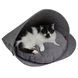 Лежак із подушкою Red Point Shell для котів повсть сірий, 450x550x480 мм