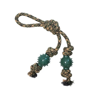 Подвійна іграшка для собак Derby Camouflage Cotton Rope Chew Toys з м'ячиками Derby