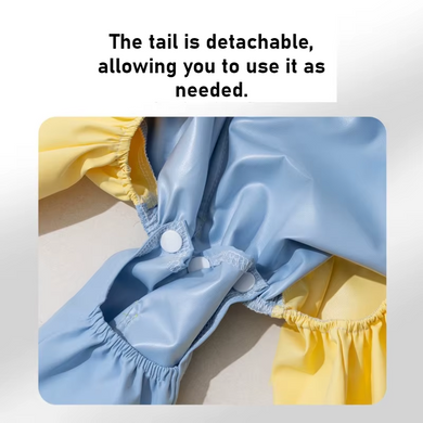 Дощовик для собак 3D Dinosaur Raincoat, Blue-Yellow