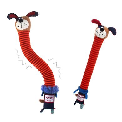 Іграшка для Собак Gigwi Crunchy Neck з хрусткими трансформуючоюся Шиєю і пищалкою Собака 30 см GiGwi