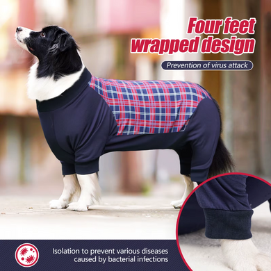 Комбінезон/попона для собак DoubleWin Recovery Suit Plaid Red DoubleWin
