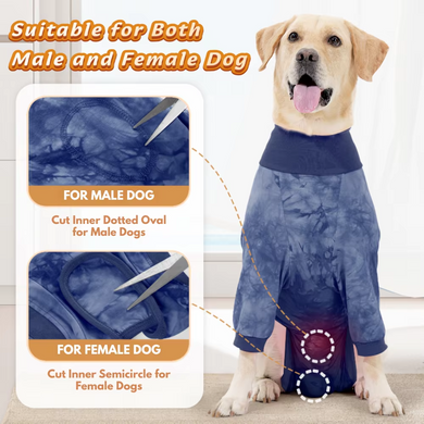 Піжама/попона для собак Derby Professional Dog Recovery Suite, Blue Derby