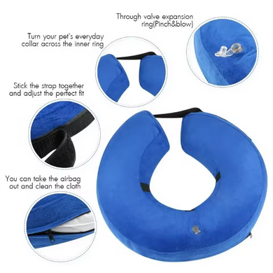 Захисний надувний нашийник для собак Derby Inflatable Cat Dog Elizabeth Collar, Red glid Derby