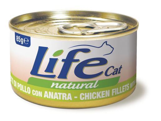 Консерва для котів LifeNatural Курка з качкою (chicken with duck), 85 г LifeNatural