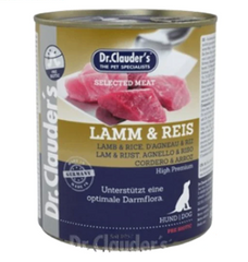 Консерва супер-премиум класса для собак Dr.Clauder's Selected Meat Lamb & Rice с ягненком и рисом Dr.Clauder's