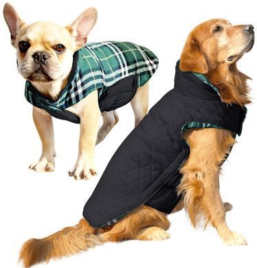 Зимовий водонепроникний двохсторонній жилет в клітинку Derby Plaid Green в британському стилі Derby