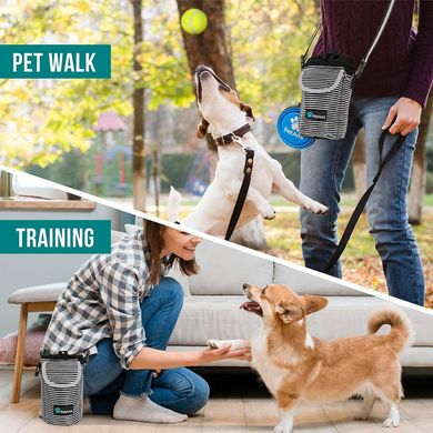 Сумка для выгула собак PetAmi с большим передним карманом и складной чашей