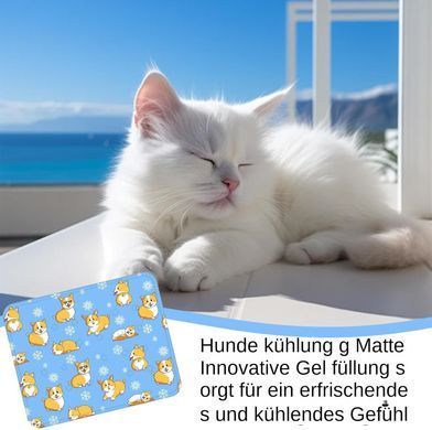 Охлаждающий коврик для собак и кошек Blue Corgi Summer Cooling Mat (пятна на ткани)