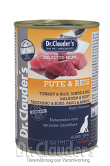 Консерва супер-преміум класу для собак Dr.Clauder's Selected Meat Turkey&Rice з індичкою і рисом Dr.Clauder's