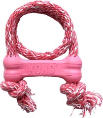 Жувальна кістка для цуценят KONG Puppy Goodie Bone з мотузкою KONG