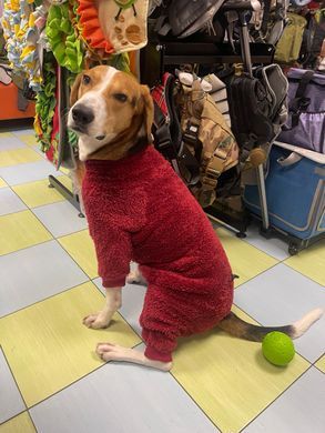 Флісовий комбінезон для собак Wan Talk Four-legged Pullover Dog Coat, Bordo Wan talk