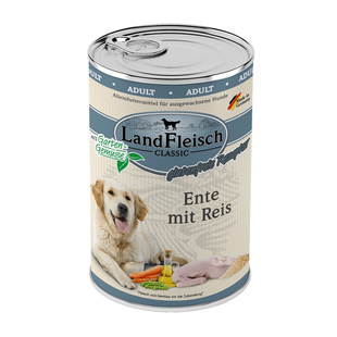 LandFleisch консервы для собак с уткой, рисом и свежими овощами LandFleisch