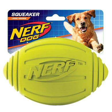 М'ячик для собак з пищалкою Nerf Dog Ridged Squeak Football Nerf Dog