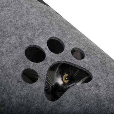 Домик-туннель для кошки Red Point "Kitty Tunnel" с мышкой серый Red Point