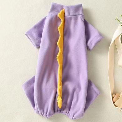 Флісовий комбінезон для котів YIHEHAO Little Dinosaur, Purple