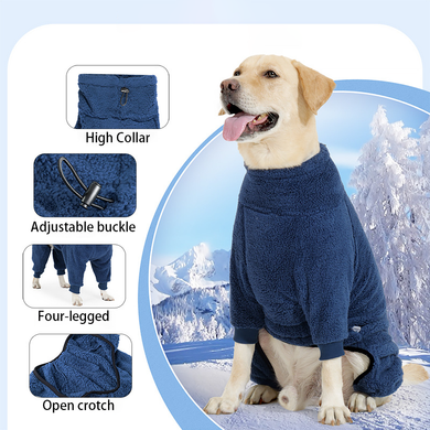 Флісовий комбінезон для собак Wan Talk Four-legged Pullover Dog Coat, Bordo Wan talk