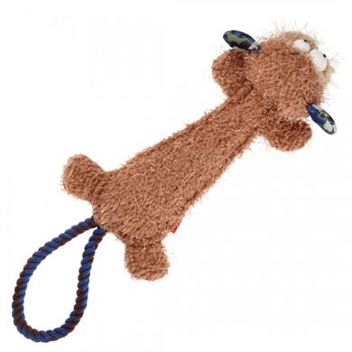 Іграшка для Собак Gigwi Plush Friendz Мавпочка з Канатним хвостом і Пищалкою 30 см GiGwi
