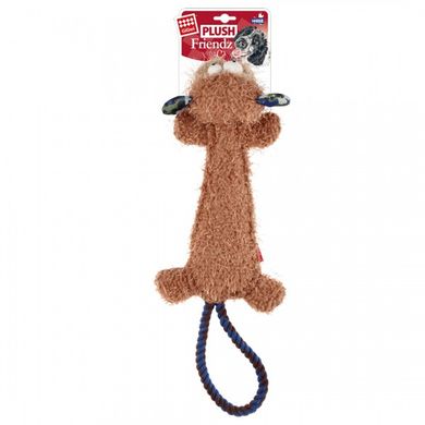 Іграшка для Собак Gigwi Plush Friendz Мавпочка з Канатним хвостом і Пищалкою 30 см GiGwi