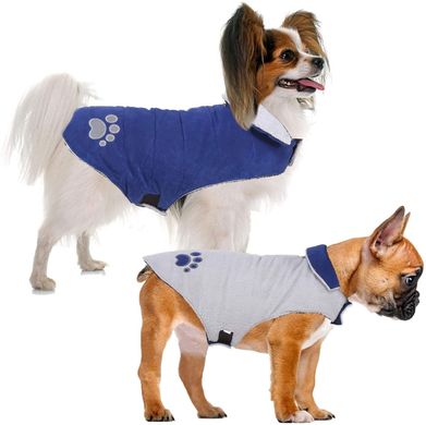 Тепла двостороння флісова куртка BWOGUE для собак
