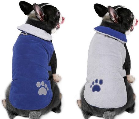 Тепла двостороння флісова куртка BWOGUE для собак