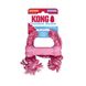 Жувальна кістка для цуценят KONG Puppy Goodie Bone з мотузкою, Рожевий, X-Small