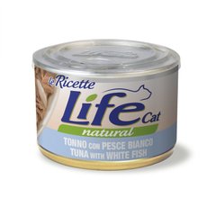 Консерва для котов LifeNatural Тунец с белой рыбой (tuna with white fish), 150 г LifeNatural