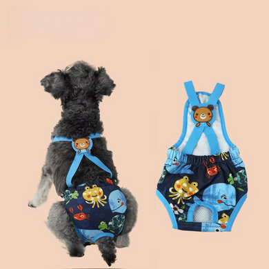 Многоразовый подгузник для сук Derby Reusable Dog Diaper KS009-02 на шлейках Derby