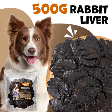 Ласощі для собак UniQ PETS NATURAL Сушена кроляча печінка UniQ PETS