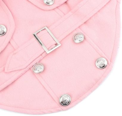 Пальто для собак Glamor Pink с хутряним коміром