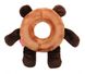 Игрушка для собак Gigwi Plush Friendz Плюшевый Медведь с Резиновым Кольцом Внутри и Пищалками 19 см, Medium